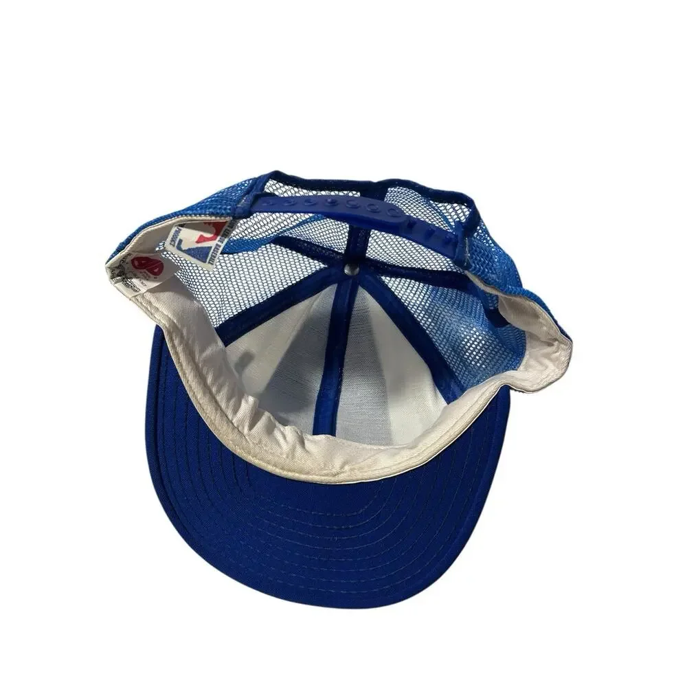Vintage 1988 World Series LA Dodgers Hat Snapback Blue Mesh Champions READ FLAW
